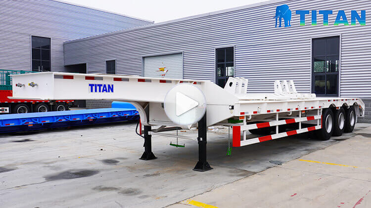 3 Axle 60ton Lowbed Trailer for Sale in Senegal 