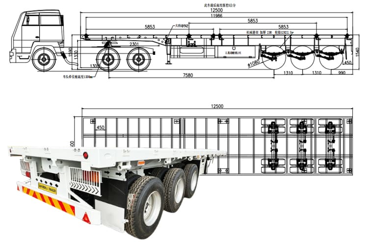 Superdoll Trailer Manufacture Co T Ltd - Tri Axle Flatbed Trailer Prices for Sale in Arusha