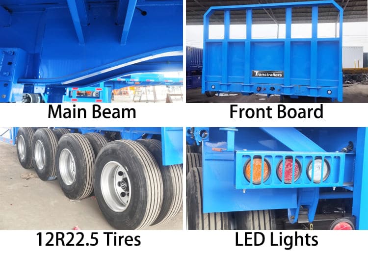 Superdoll 4 Axle Flatbed Semi Trailer Price for Sale in Tanzania