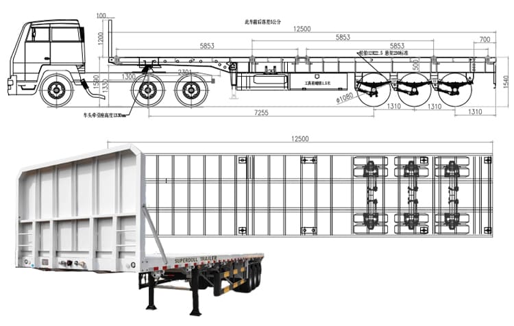 Superdoll Trailer Manufacture Co T Ltd - 3 Axle 40 Ft Flatbed Trailer for Sale in Congo