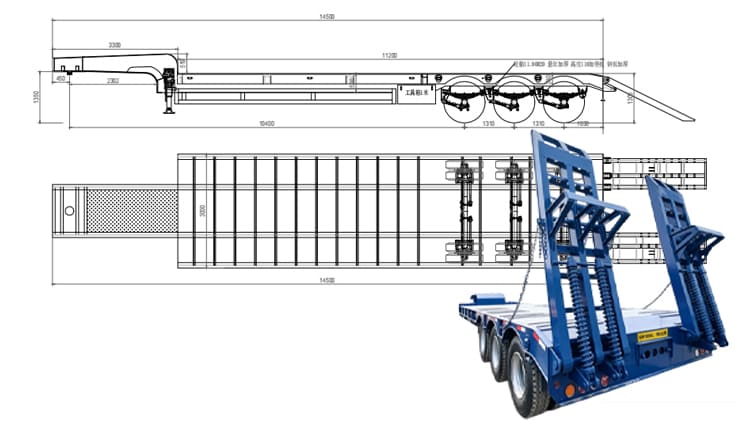 Super Doll Trailer Manufacture Co Ltd - Tri Axle Low Bed Truck Trailer Price for sale in Dar es Salaam