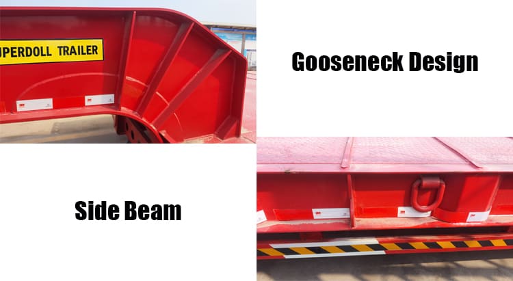 Superdoll Trailer Manufacture 60 Ton Low Bed Semi Trailer for Sale in Tanzania Arusha