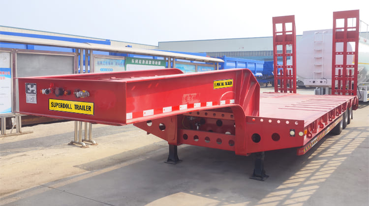 Superdoll Trailer Manufacture 60 Ton Low Bed Semi Trailer for Sale in Tanzania Arusha