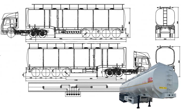 Superdoll Trailer Price in Tanzania - 54000 Liters Crude Oil Tanker Semi Trailer
