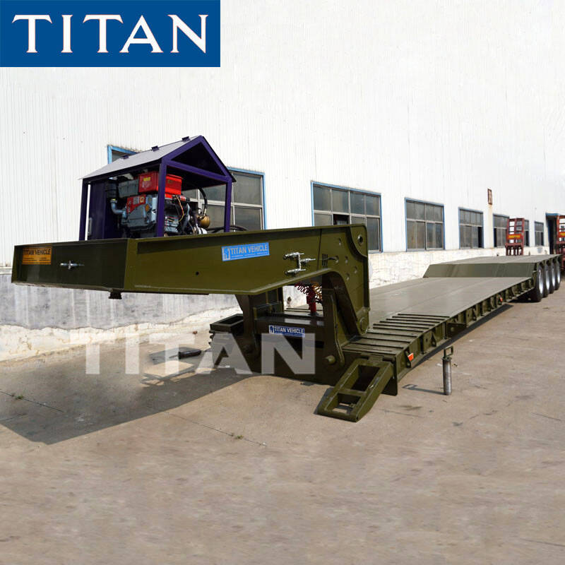 Trailer cổ ngỗng có thể tháo rời 4 trục