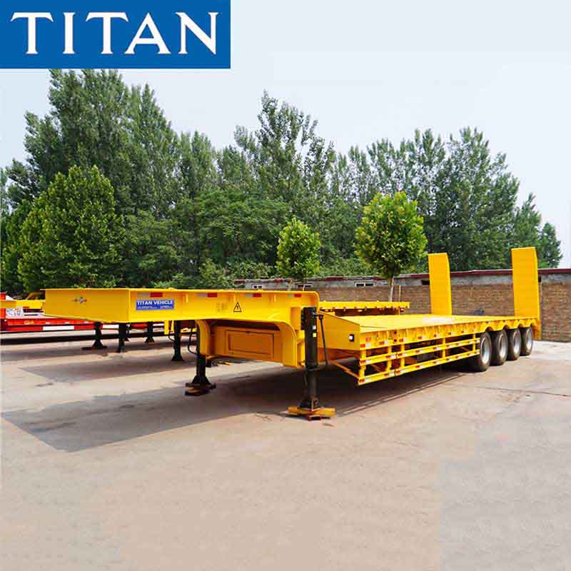Trailer giường thấp có thể mở rộng 4 trục