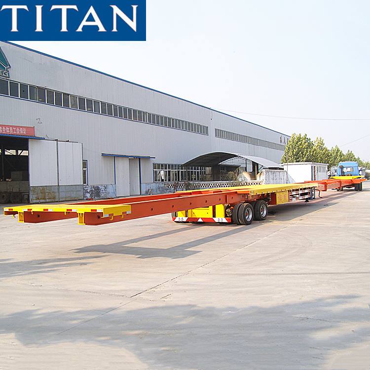 2 Line 4 Axle Extendable Flatbed Trailer