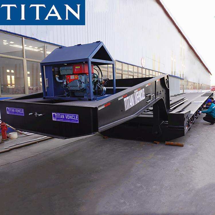 Trailer Lowboy Gooseneck có thể tháo rời với Dolly