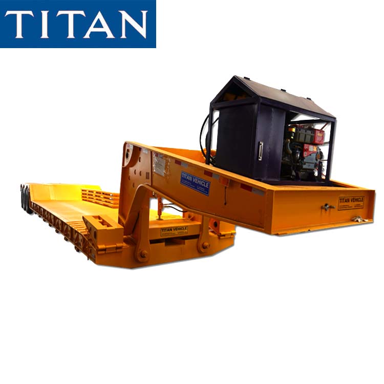 Xe đầu kéo Lowboy có thể tháo rời 3 trục