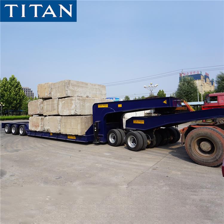 Trailer giường thấp thủy lực 120 tấn