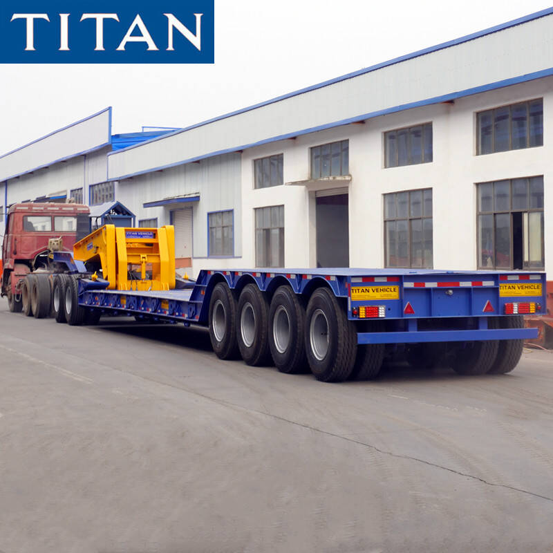 4 Axle Front Loading Low Loader Trailer