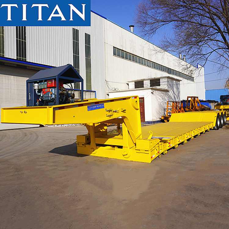60ton Front Loading Low Bed Trailer