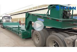 Trailer lowboy cổ ngỗng 3 trục có thể tháo rời