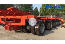 3 dòng 6 trục Xe đầu kéo thấp với 2 dòng 4 trục dolly